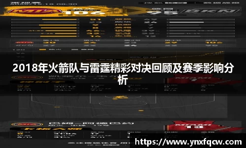 k82018年火箭队与雷霆精彩对决回顾及赛季影响分析